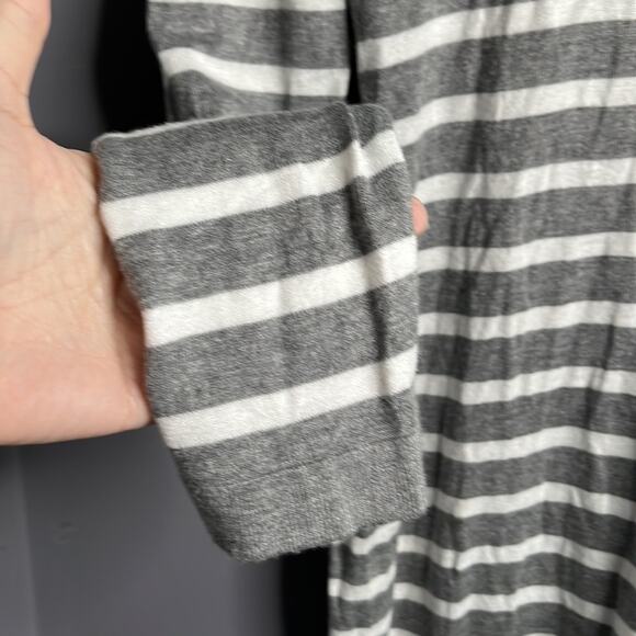 Tart Gray and White Striped Cowl Neck Sweater Dress Size Small - Picture 6 of 9